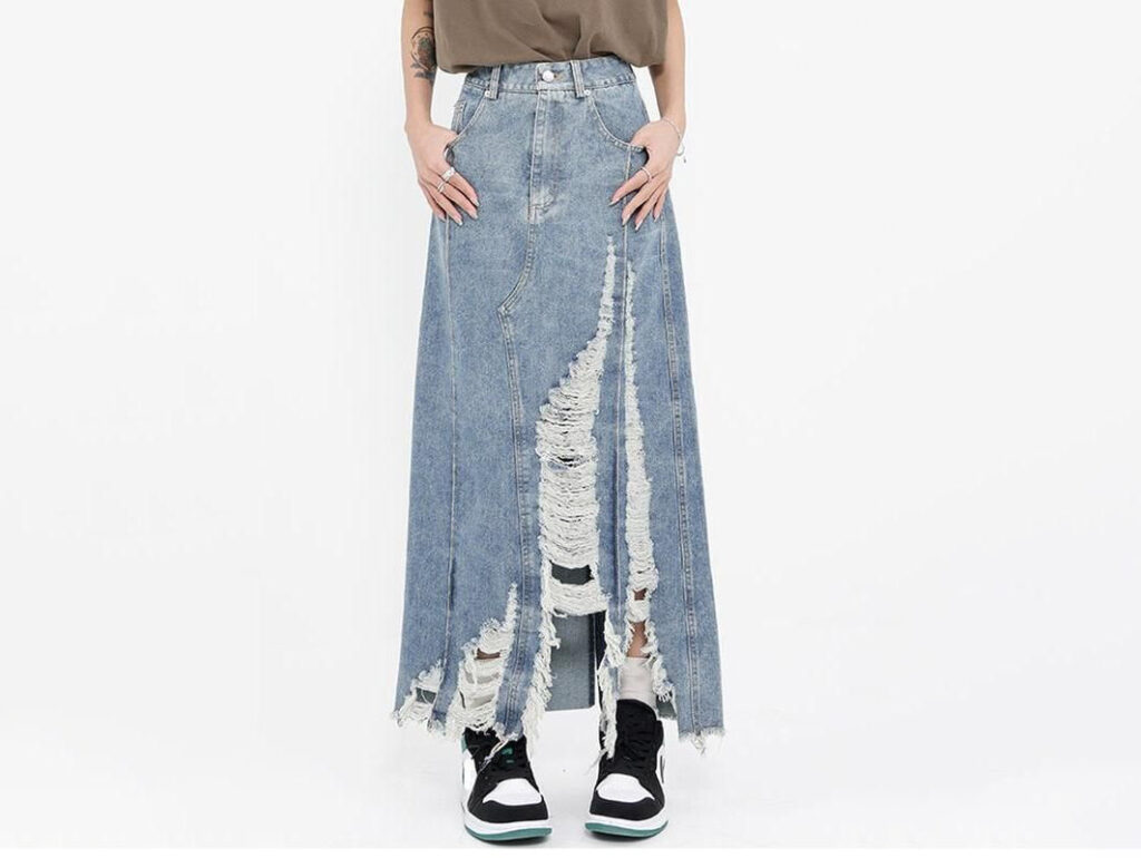 High Waist Denim Skirt